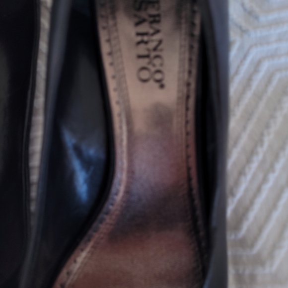Franco Sarto Black Peep Toe Shoes - Picture 6 of 8